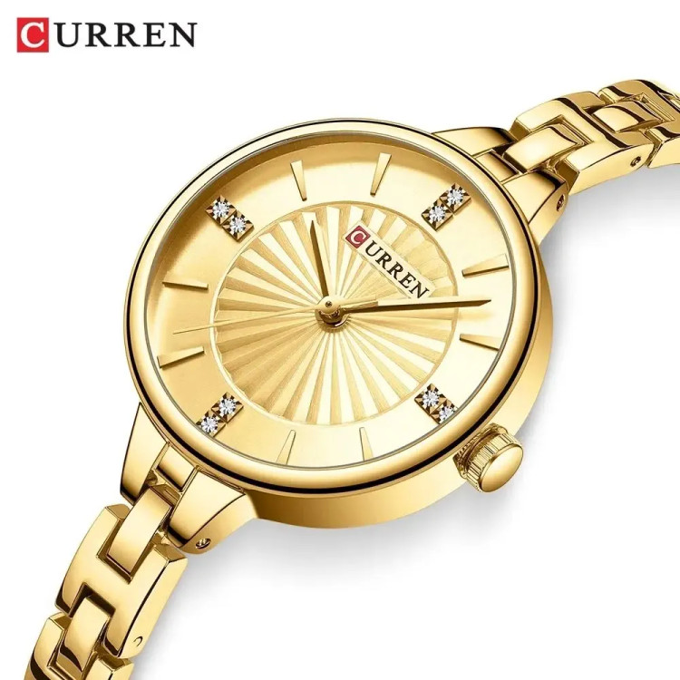 ساعت مچی زنانه کارن بند استیل CURREN 9097 اورجینال ضداب - اورجینال ضدآب