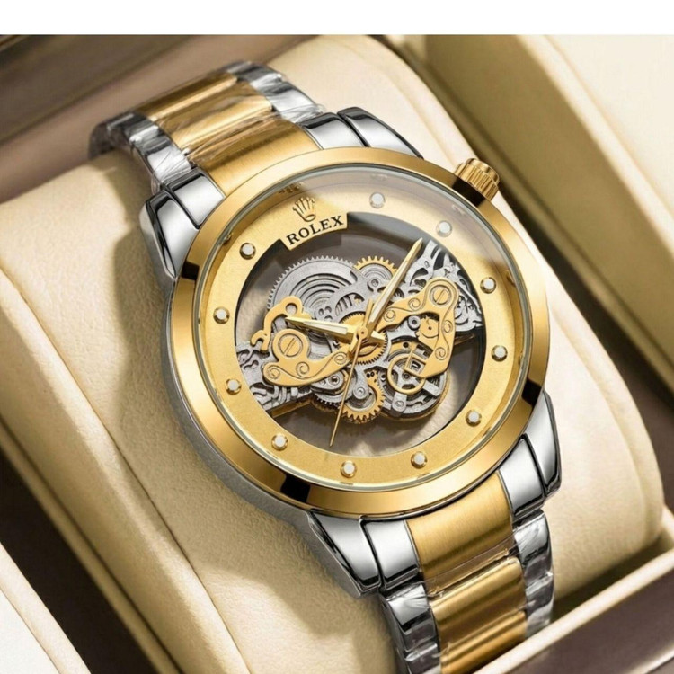 ساعت مردانه رولکس Rolex با صفحه نمایش چرخ دنده ای قلب باز
